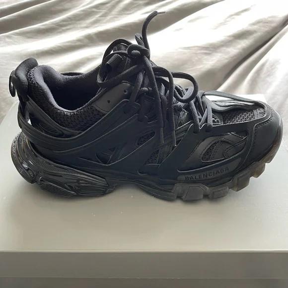 Men Balenciaga Track Sneaker Black/Black Clear size 42 (9) - Picture 5 of 12